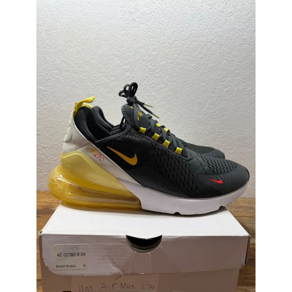 Nike Air Max 270 Go The Extra Smile Anthracite Yellow Black DO5849-001 Mens 11